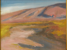Load image into Gallery viewer, Desert Light by Spencer Collins Framed Landscape Painting in Blush, Ochre and Blue
