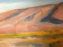 Load image into Gallery viewer, Desert Light by Spencer Collins Framed Landscape Painting in Blush, Ochre and Blue
