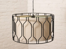Load image into Gallery viewer, West Elm Honeycomb Drum Pendant Light
