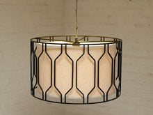 Load image into Gallery viewer, West Elm Honeycomb Drum Pendant Light
