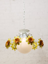 Load image into Gallery viewer, Vintage and Orange Flower Chandelier 1960s
