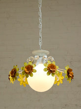 Load image into Gallery viewer, Vintage and Orange Flower Chandelier 1960s
