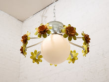 Load image into Gallery viewer, Vintage and Orange Flower Chandelier 1960s
