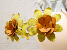 Load image into Gallery viewer, Vintage and Orange Flower Chandelier 1960s
