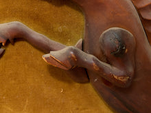Load image into Gallery viewer, Vintage Mid-Century Carved Wood Running Horses Wall Sculpture
