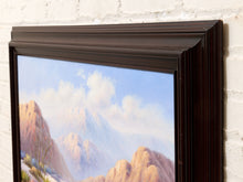Load image into Gallery viewer, Vintage California Desert Landscape Painting with Cactus and Mountain View
