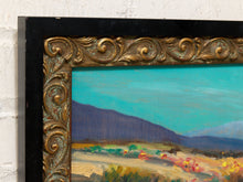 Load image into Gallery viewer, Desert Wildflowers by Spencer Collins Framed Landscape Painting with Mountains
