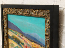 Load image into Gallery viewer, Desert Wildflowers by Spencer Collins Framed Landscape Painting with Mountains
