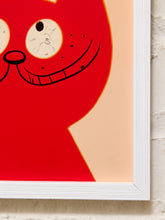 Load image into Gallery viewer, Whimsical Red Cat Pop Art Framed Wall Art
