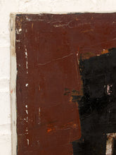 Load image into Gallery viewer, Cobalt and Crimson Geometric Abstract Painting with Ochre and Black
