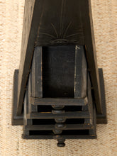 Load image into Gallery viewer, Vintage Asian Carved Wood Pagoda Jewelry Chest with Drawers
