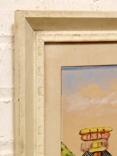 Load image into Gallery viewer, Framed Folk Art Market Women Landscape Painting
