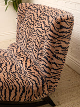 Load image into Gallery viewer, 1950s Tiger Print Sculptural Chaise Lounge Newly Upholstered
