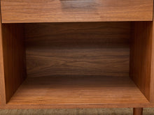 Load image into Gallery viewer, Boston Handcrafted, Walnut Low Credenza with Drawers and Open Storage
