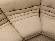 Load image into Gallery viewer, 70s-Style Curved Modular Sectional Sofa in Textured Gray

