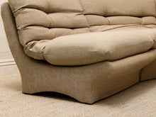 Load image into Gallery viewer, 70s-Style Curved Modular Sectional Sofa in Textured Gray
