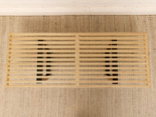 Load image into Gallery viewer, Handmade Modern Slatted Wood Bench with Sculptural Base

