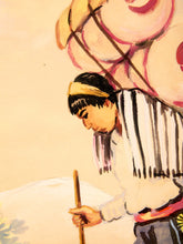 Load image into Gallery viewer, Framed Folk Art Vendor Scene in the Manner of Alfredo Gálvez Suárez
