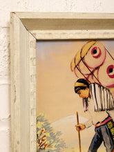 Load image into Gallery viewer, Framed Folk Art Vendor Scene in the Manner of Alfredo Gálvez Suárez
