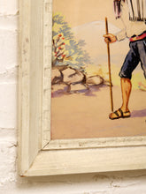 Load image into Gallery viewer, Framed Folk Art Vendor Scene in the Manner of Alfredo Gálvez Suárez
