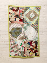 Load image into Gallery viewer, Pastel Patchwork Quilt with Floral, Check, and Geometric Vintage Fabrics
