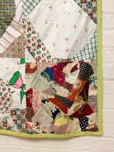 Load image into Gallery viewer, Pastel Patchwork Quilt with Floral, Check, and Geometric Vintage Fabrics
