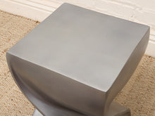Load image into Gallery viewer, Sculptural Metallic Twist Pedestal Side Table with Hourglass Form
