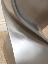 Load image into Gallery viewer, Sculptural Metallic Twist Pedestal Side Table with Hourglass Form
