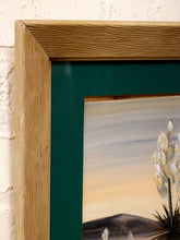 Load image into Gallery viewer, Desert Yucca at Dusk Framed Desert Landscape Painting with White Blooms
