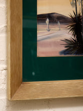 Load image into Gallery viewer, Desert Yucca at Dusk Framed Desert Landscape Painting with White Blooms

