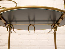 Load image into Gallery viewer, Brass-Tone Two-Tier Mirrored Bar Cart
