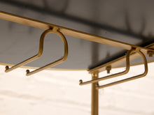 Load image into Gallery viewer, Brass-Tone Two-Tier Mirrored Bar Cart
