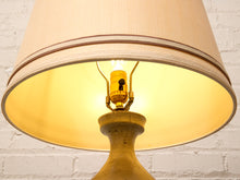 Load image into Gallery viewer, Vintage Brutalist Textured Ceramic Table Lamp with Geometric Relief
