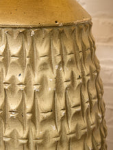 Load image into Gallery viewer, Vintage Brutalist Textured Ceramic Table Lamp with Geometric Relief
