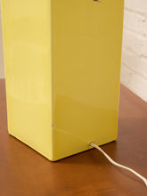 Load image into Gallery viewer, Vintage Olive Green Ceramic Column Table Lamp with Drum Shade
