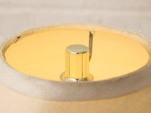 Load image into Gallery viewer, Vintage Iridescent Opaline Glass Table Lamp with Ornate Brass Base

