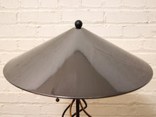 Load image into Gallery viewer, Vintage Sculptural Spiral Ribbon Table Lamp with Smoked Glass Base
