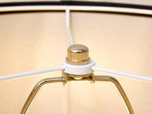 Load image into Gallery viewer, Modern Sculptural Silver Table Lamp with Black Drum Shade
