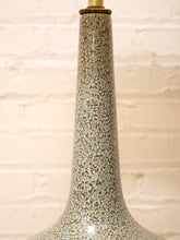 Load image into Gallery viewer, Vintage Mid-Century Crackle Glaze Ceramic Table Lamp with Brass Base
