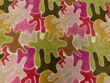 Load image into Gallery viewer, Modern Abstract Area Rug in Olive and Berry Tones
