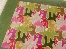 Load image into Gallery viewer, Modern Abstract Area Rug in Olive and Berry Tones

