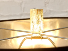 Load image into Gallery viewer, Vintage Organic Modern Tree Trunk Table Lamp with Black Drum Shade
