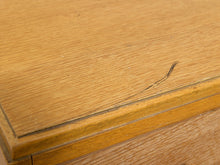 Load image into Gallery viewer, Vintage Art Deco Blonde Wood Highboy Dresser with Carved Detail
