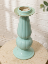 Load image into Gallery viewer, Seafoam Green Sculptural Ribbed Ceramic Vase
