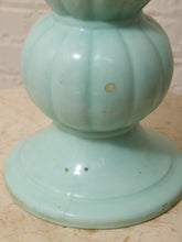 Load image into Gallery viewer, Seafoam Green Sculptural Ribbed Ceramic Vase
