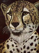 Load image into Gallery viewer, Vintage Framed Cheetah Portrait by M. Brica
