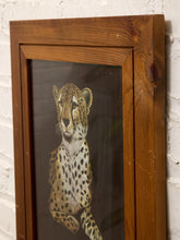 Load image into Gallery viewer, Vintage Framed Cheetah Portrait by M. Brica
