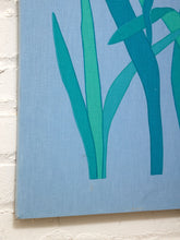 Load image into Gallery viewer, Vintage Modernist Purple Iris Botanical Artwork
