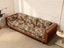 Load image into Gallery viewer, Vintage Mid-Century Sofa with Tiki Fabric
