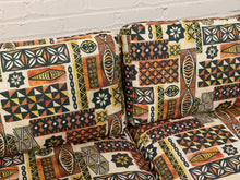 Load image into Gallery viewer, Vintage Mid-Century Sofa with Tiki Fabric
